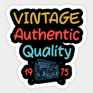 45 Years Old 1975 Vintage 45th Birthday Anniversary Sticker